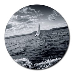 Sailing 8  Mouse Pad (round) by artposters