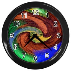 Culture Mix Black Wall Clock by dawnsebaughinc