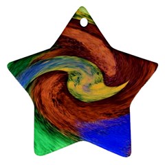 Culture Mix Twin-sided Ceramic Ornament (star) by dawnsebaughinc