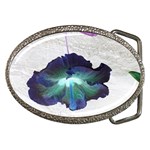 Exotic Hybiscus   Belt Buckle (Oval) Front