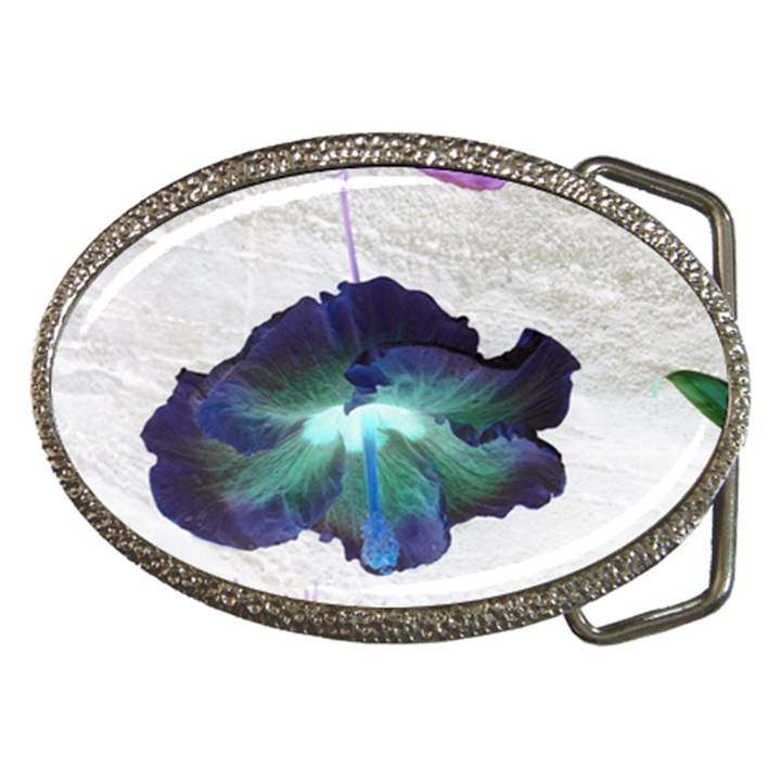 Exotic Hybiscus   Belt Buckle (Oval)