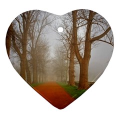 Foggy Morning, Oxford Heart Ornament (two Sides) by artposters