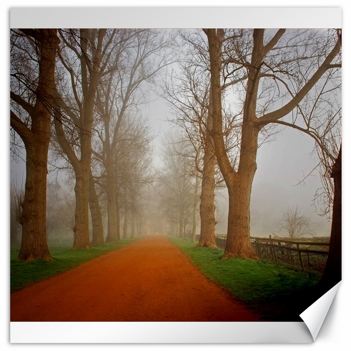 Foggy morning, Oxford 20  x 20  Unframed Canvas Print