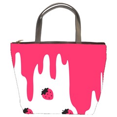 Melting Strawberry Bucket Handbag