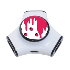 Melting Strawberry 3 Port Usb Hub