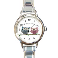 Owl Always Love You, Cute Owls Classic Elegant Ladies Watch (round) by DigitalArtDesgins