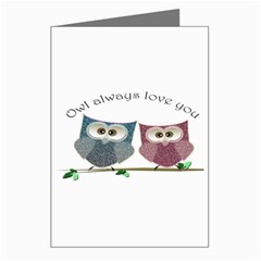 Owl Always Love You, Cute Owls 8 Pack Large Greeting Card by DigitalArtDesgins