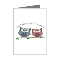 Owl Always Love You, Cute Owls Small Greeting Card