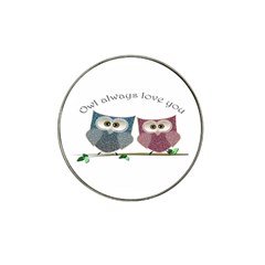 Owl Always Love You, Cute Owls 10 Pack Golf Ball Marker (for Hat Clip) by DigitalArtDesgins