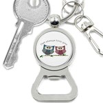 Owl always love you, cute Owls Key Chain with Bottle Opener Front