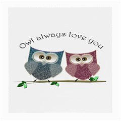 Owl Always Love You, Cute Owls Single-sided Large Glasses Cleaning Cloth by DigitalArtDesgins