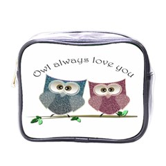 Owl Always Love You, Cute Owls Single-sided Cosmetic Case