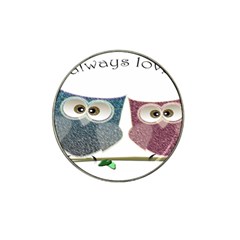 Owl Always Love You, Cute Owls Golf Ball Marker (for Hat Clip) by DigitalArtDesgins