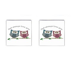 Owl Always Love You, Cute Owls Square Cuff Links by DigitalArtDesgins