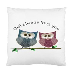 Owl Always Love You, Cute Owls Twin-sided Cushion Case by DigitalArtDesgins