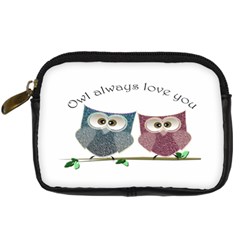 Owl Always Love You, Cute Owls Compact Camera Case by DigitalArtDesgins