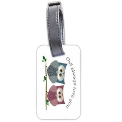 Owl Always Love You, Cute Owls Single-sided Luggage Tag by DigitalArtDesgins