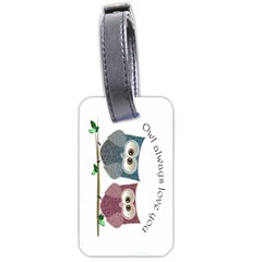 Owl Always Love You, Cute Owls Twin-sided Luggage Tag by DigitalArtDesgins