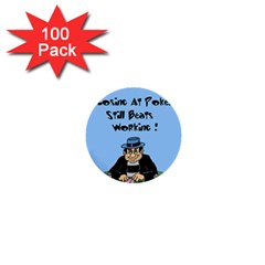 Losing At Poker - Poker Chips 100 Pack Mini Button (round) by ColemantoonsFunnyStore