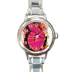 Pink Butter T Copy Classic Elegant Ladies Watch (round)