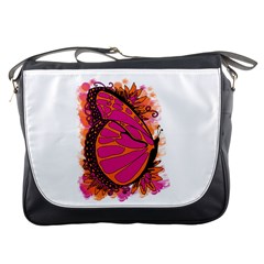 Pink Butter T Copy Messenger Bag by colormebrightly