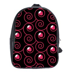 20130503 Oriental Black Large School Backpack by strawberrymilk