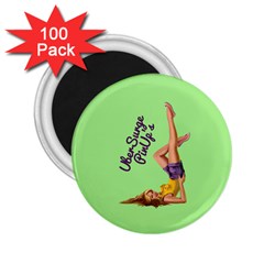 Pin Up Girl 4 100 Pack Regular Magnet (round)