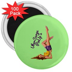 Pin Up Girl 4 100 Pack Large Magnet (round) by UberSurgePinUps