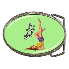 Pin Up Girl 4 Belt Buckle (oval) by UberSurgePinUps