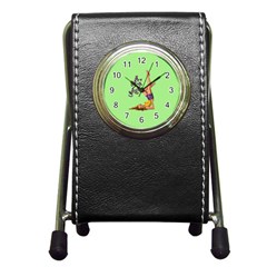 Pin Up Girl 4 Stationery Holder Clock