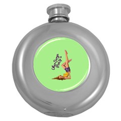 Pin Up Girl 4 Hip Flask (round) by UberSurgePinUps