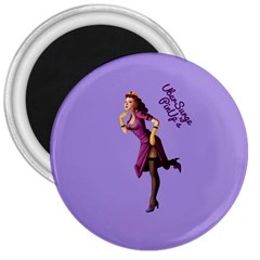 Pin Up 3 Large Magnet (round) by UberSurgePinUps