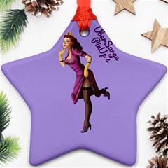 Pin Up 3 Twin-sided Ceramic Ornament (star) by UberSurgePinUps