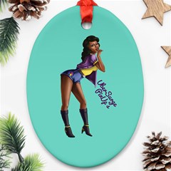 Pin Up 2 Ceramic Ornament (oval) by UberSurgePinUps