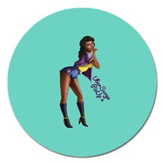 Pin Up 2 Extra Large Sticker Magnet (round) by UberSurgePinUps