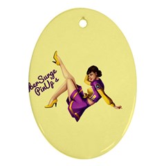 Pin Up Girl 1 Ornament (oval) by UberSurgePinUps