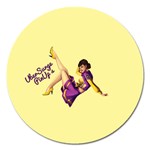 Pin Up Girl 1 Magnet 5  (Round) Front