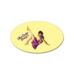 Pin Up Girl 1 Sticker Oval (10 Pack)