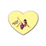 Pin Up Girl 1 Rubber Coaster (Heart) Front