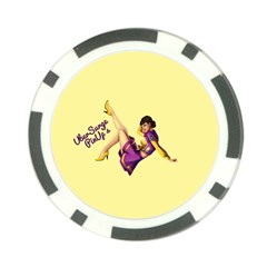 Pin Up Girl 1 Poker Chip Card Guard by UberSurgePinUps