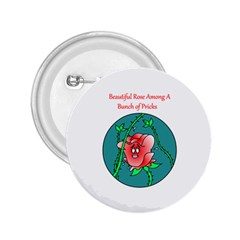 A Rose Among Pricks Regular Button (round) by ColemantoonsFunnyStore