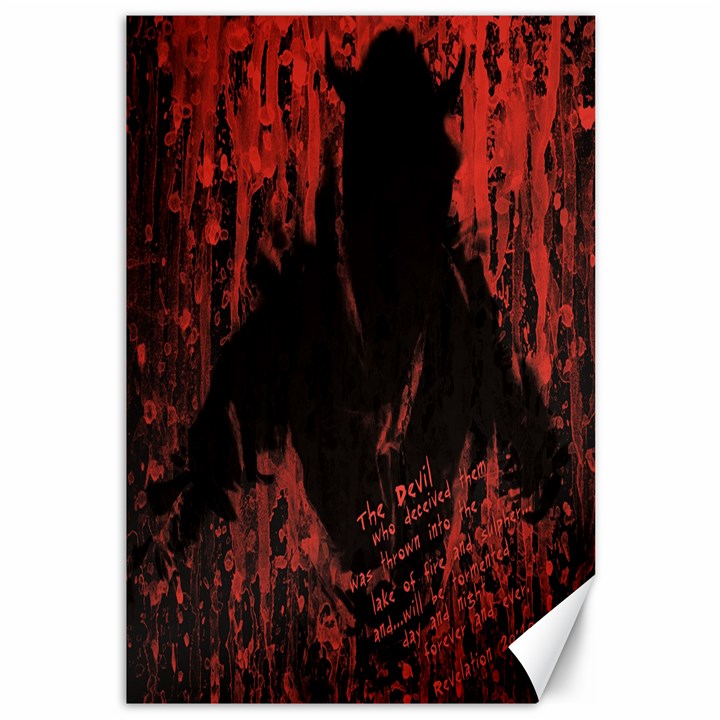 Tormented Devil 12  x 18  Unframed Canvas Print