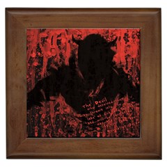 Tormented Devil Framed Ceramic Tile