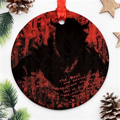 Tormented Devil Ceramic Ornament (round) by VaughnIndustries