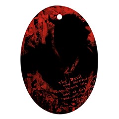 Tormented Devil Oval Ornament (two Sides) by VaughnIndustries