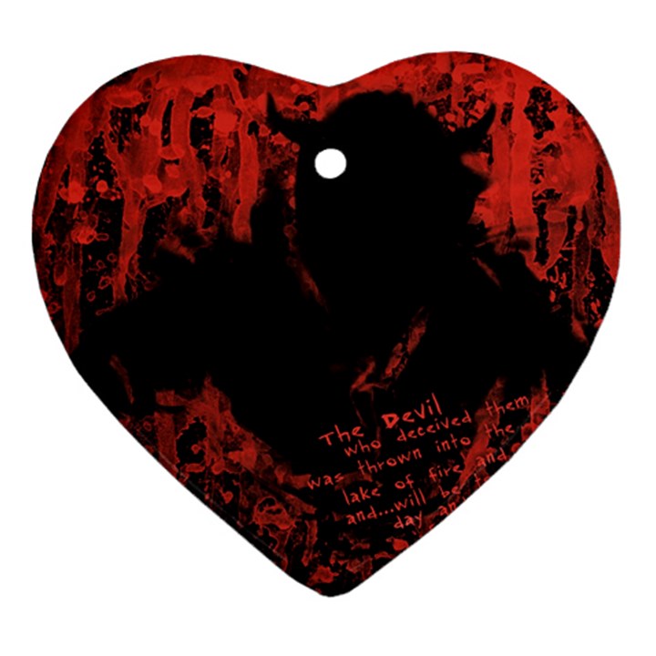 Tormented Devil Heart Ornament (Two Sides)