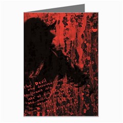 Tormented Devil Large Greeting Card by VaughnIndustries