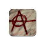 Anarchy 4 Pack Rubber Drinks Coaster (Square) Front