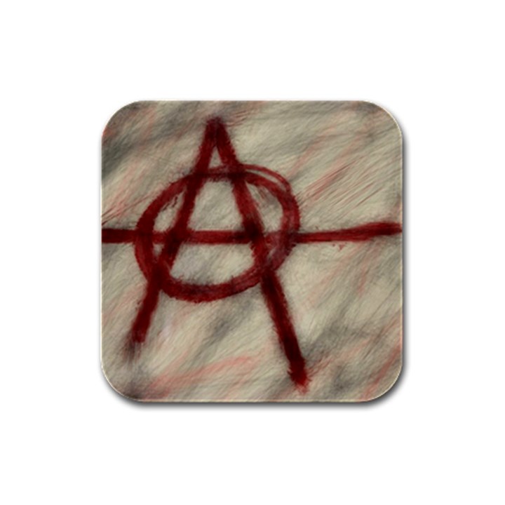 Anarchy 4 Pack Rubber Drinks Coaster (Square)