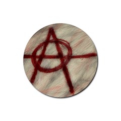 Anarchy Rubber Drinks Coaster (round) by VaughnIndustries